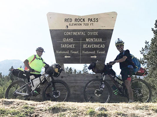 Larry and Roy at Continental Divide Monument Marker