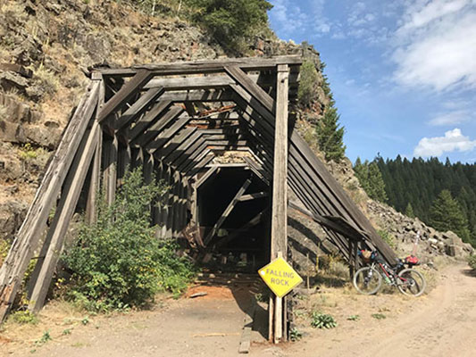 An old tunnel opening